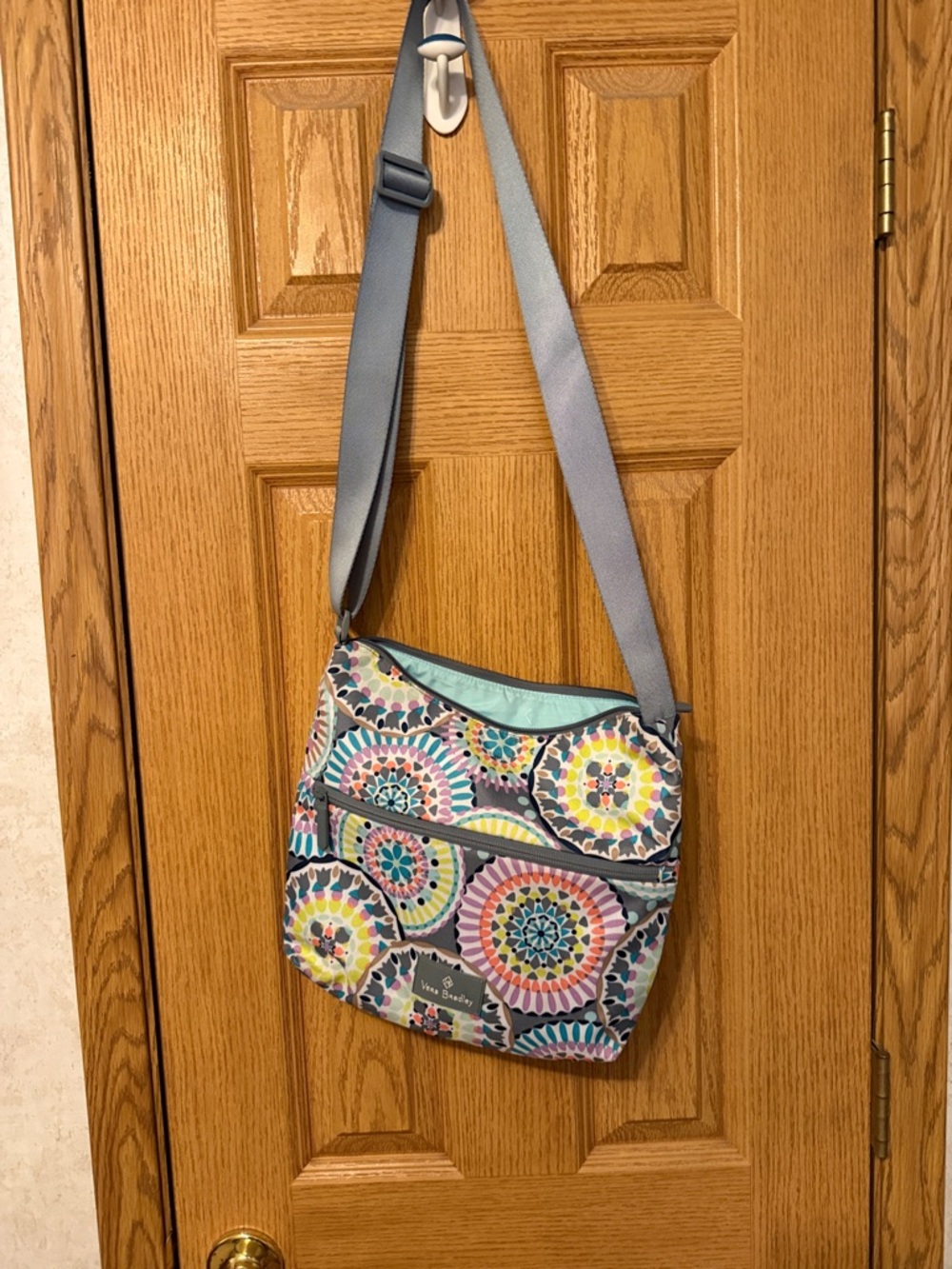 Vera Bradley Light Blue Multi Medallion Crossbody Bag